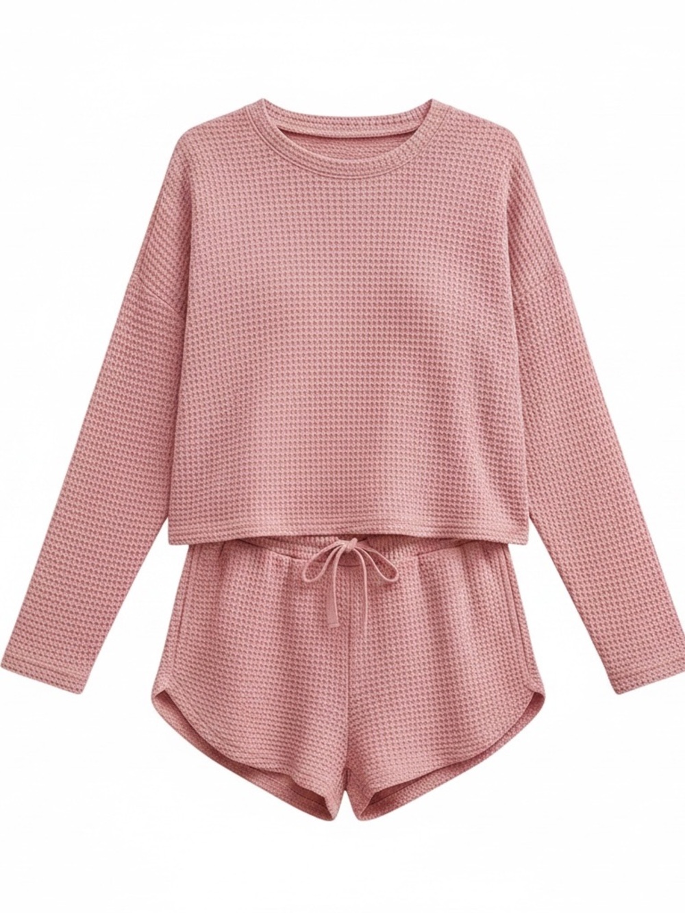 Waffle Knit Lounge Set— Various Colors Available - Picture 4 of 10